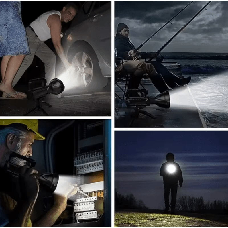 UltraBeam Rechargeable LED Flashlight High Power Waterproof Spotlight For Outdoor Emergency Use 3