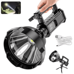 ultrabeam rechargeable led flashlight – high power waterproof spotlight for outdoor & emergency use