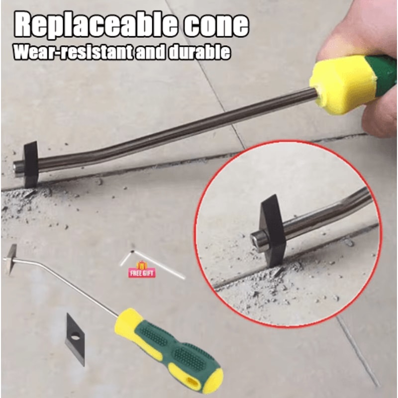 GroutMaster Tungsten Steel Grout Remover Precision Tile Gap Cleaner Tool 0