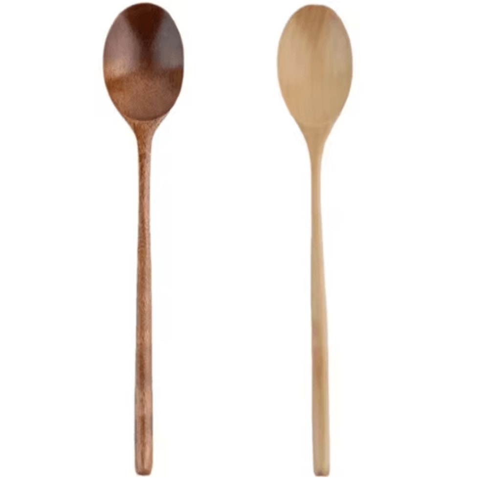 PureWood Kitchen Spoon Set Natural Wooden Cooking Serving Utensils 1