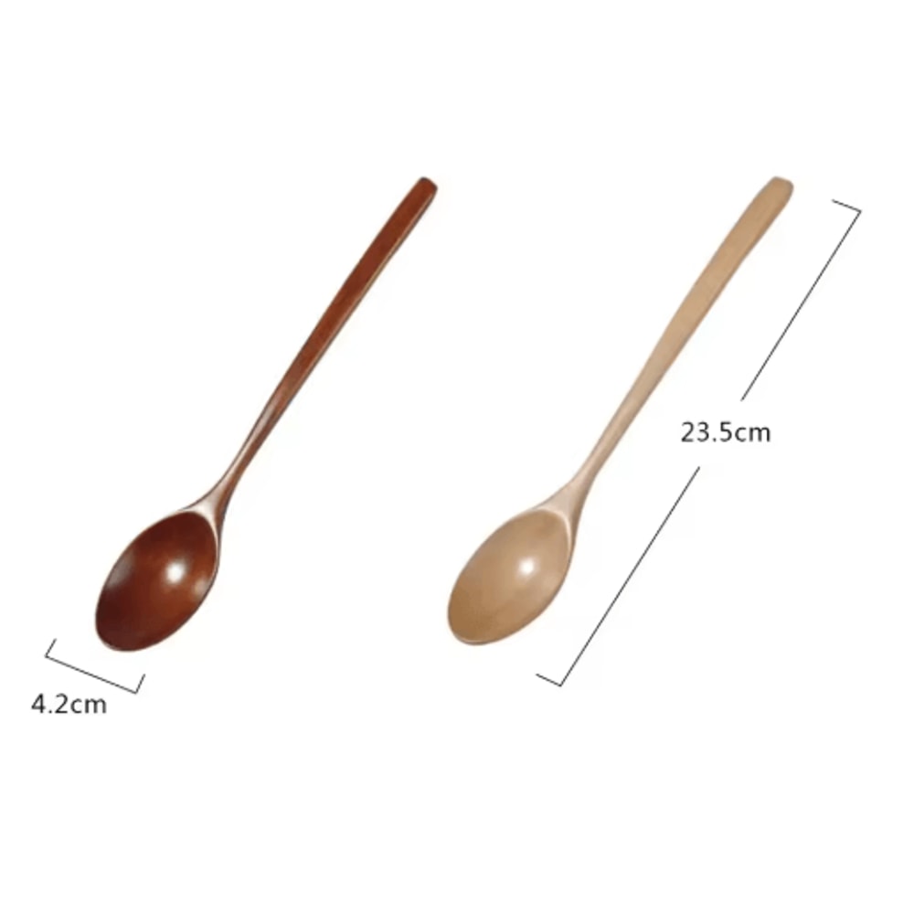 PureWood Kitchen Spoon Set Natural Wooden Cooking Serving Utensils 4