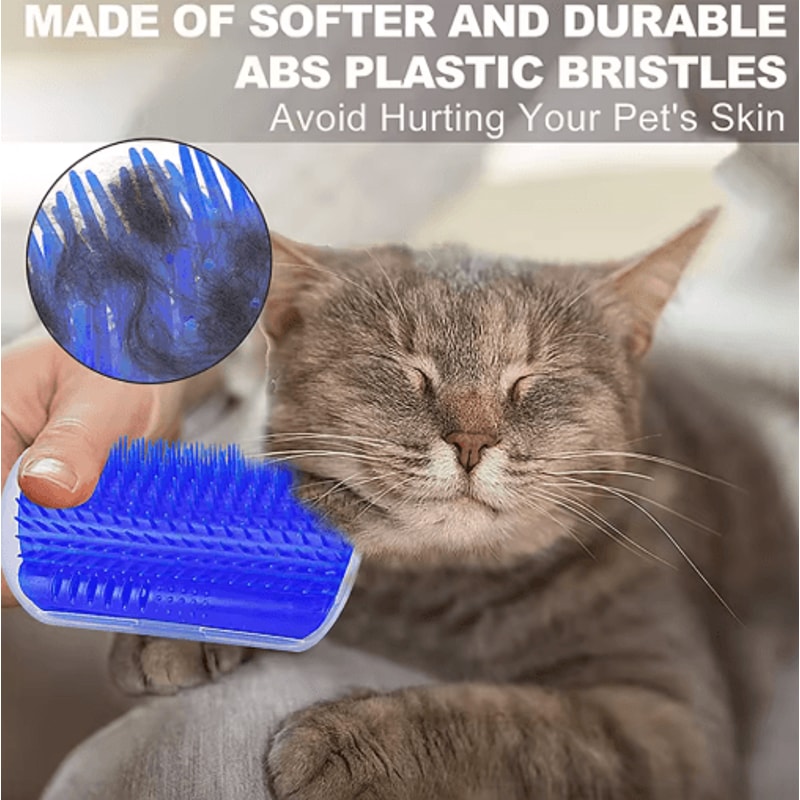 PurrClean Corner Cat Brush SelfGrooming Massage Hair Removal Scratcher 6