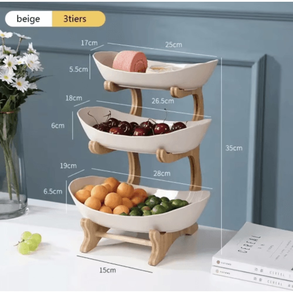FreshTier 3Layer Fruit Snack Serving Stand Modern MultiTier Dessert Display 1