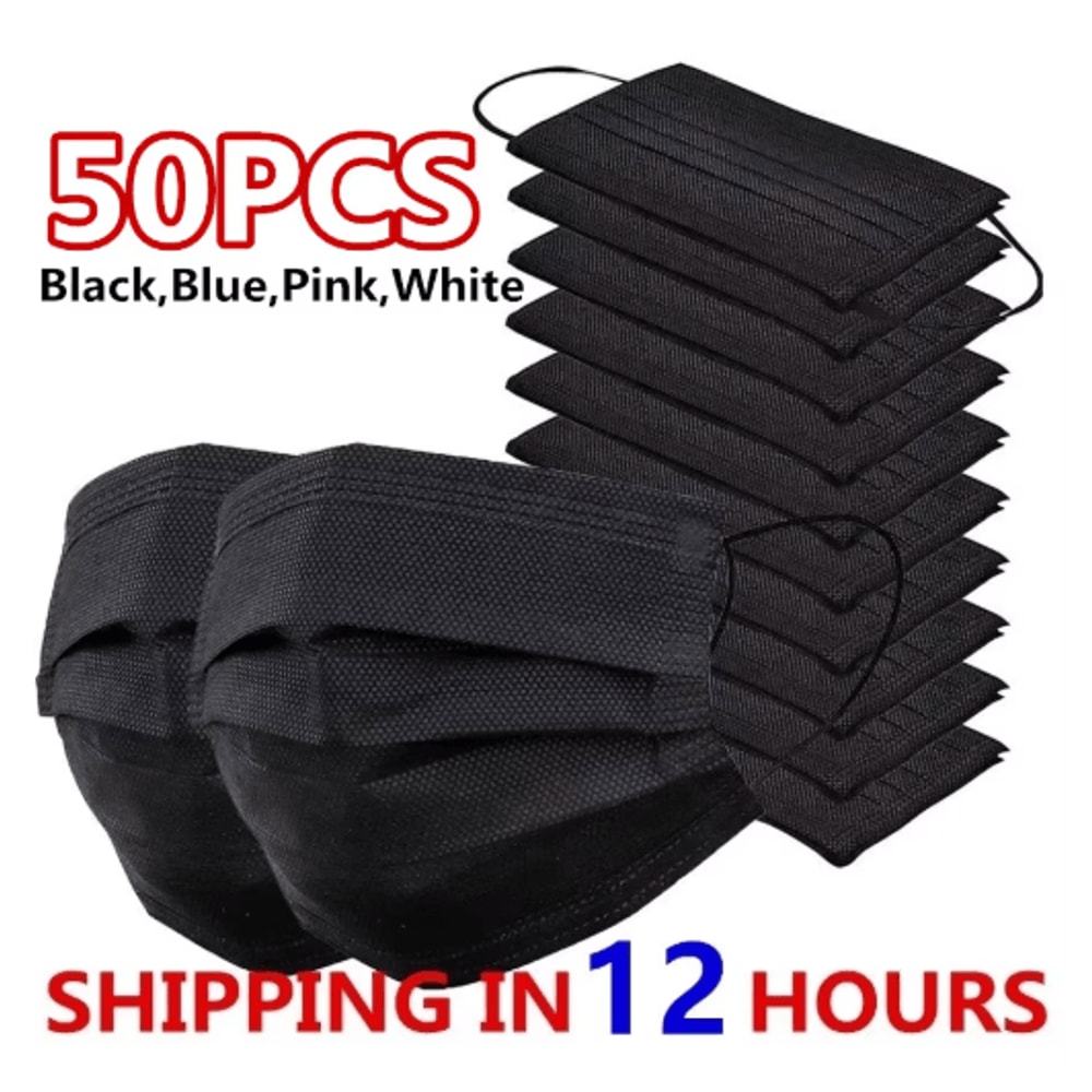 Safe Guard 3 Layer Disposable Face Masks Breathable AntiDust Protection With Earloops 0