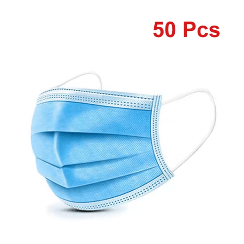 Safe Guard 3 Layer Disposable Face Masks Breathable AntiDust Protection With Earloops 4