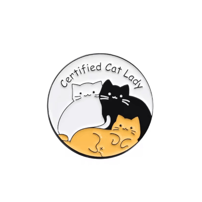 Catitude Jar Of Anti Depressants Enamel Pin Funny Cat Lady Brooch Gift 3