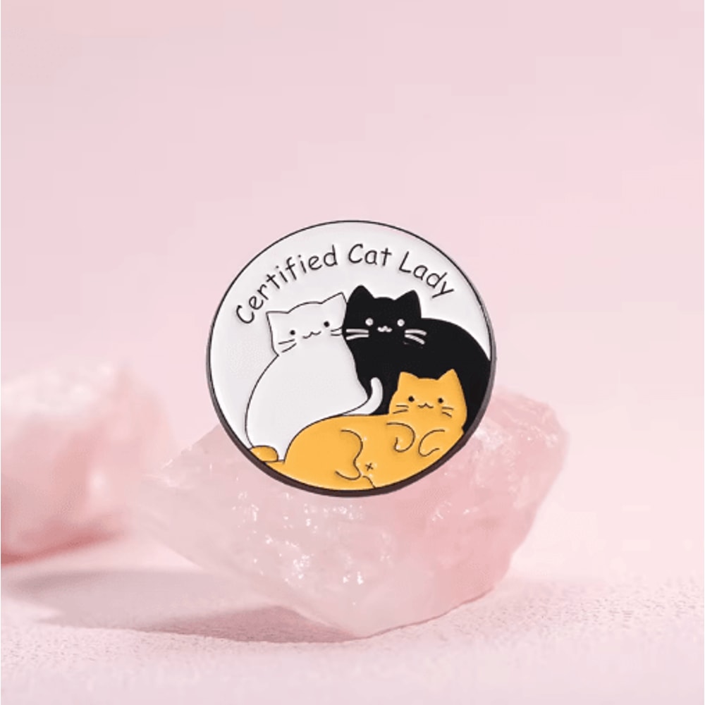 Catitude Jar Of Anti Depressants Enamel Pin Funny Cat Lady Brooch Gift 7