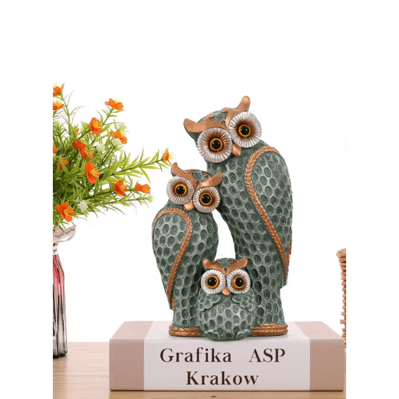Harmony Owl Family Resin Decor Charming Home Accent For Living Spaces 5