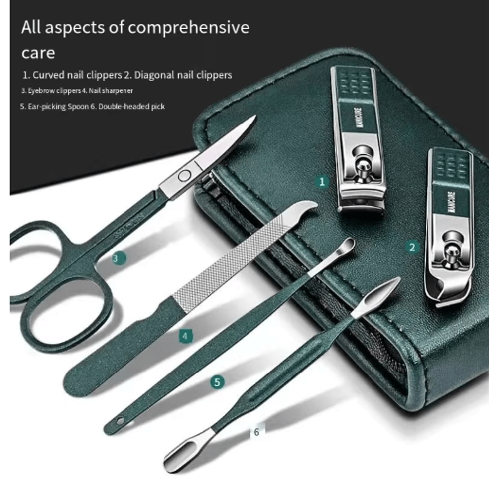 ProGroom 6 Piece Nail Care Kit NailPortable Manicure Pedicure Tool Set 6