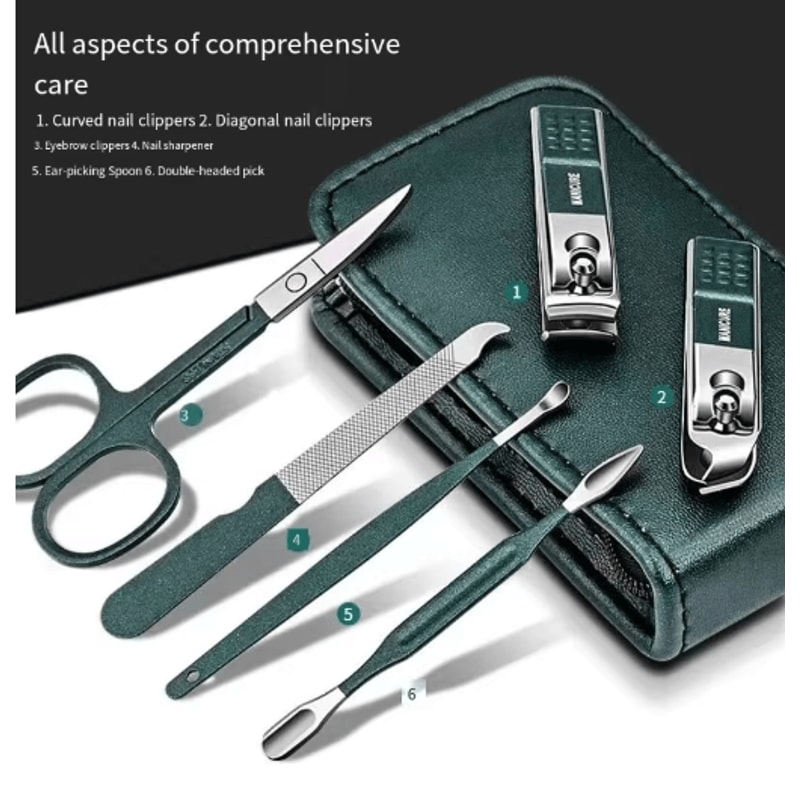 ProGroom 6 Piece Nail Care Kit NailPortable Manicure Pedicure Tool Set 6