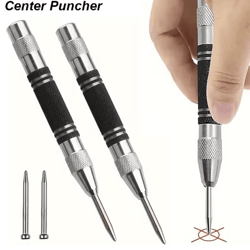 punch pro auto center punch tool heavy duty spring-loaded drill locator