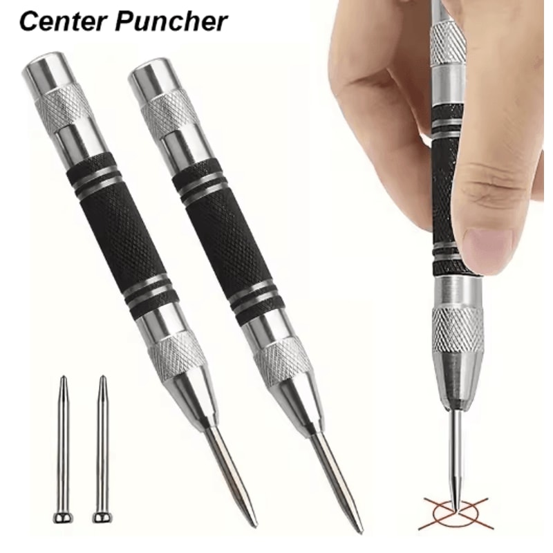 Punch Pro Auto Center Punch Tool Heavy Duty SpringLoaded Drill Locator 0