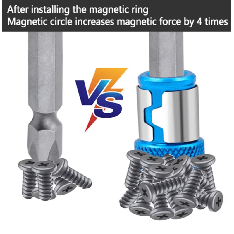 MagniGrip Magnetic Screwdriver Ring Strong Alloy Bit Holder Magnetizer 11