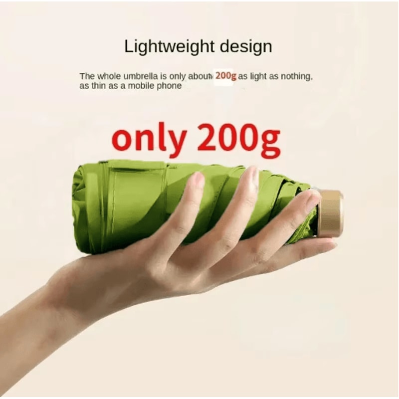 SunShield Mini Capsule Umbrella Pocket UV Protection Rain Sun Parasol 18