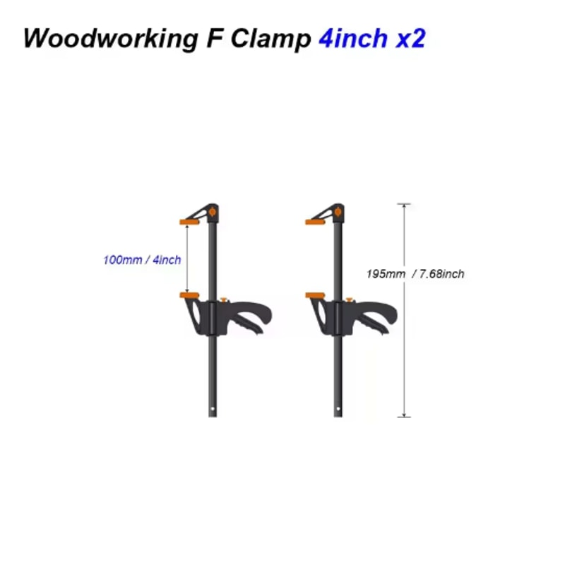 ClampPro Quick Release F Clamp 4 Ratchet Woodworking Squeeze Tool 1