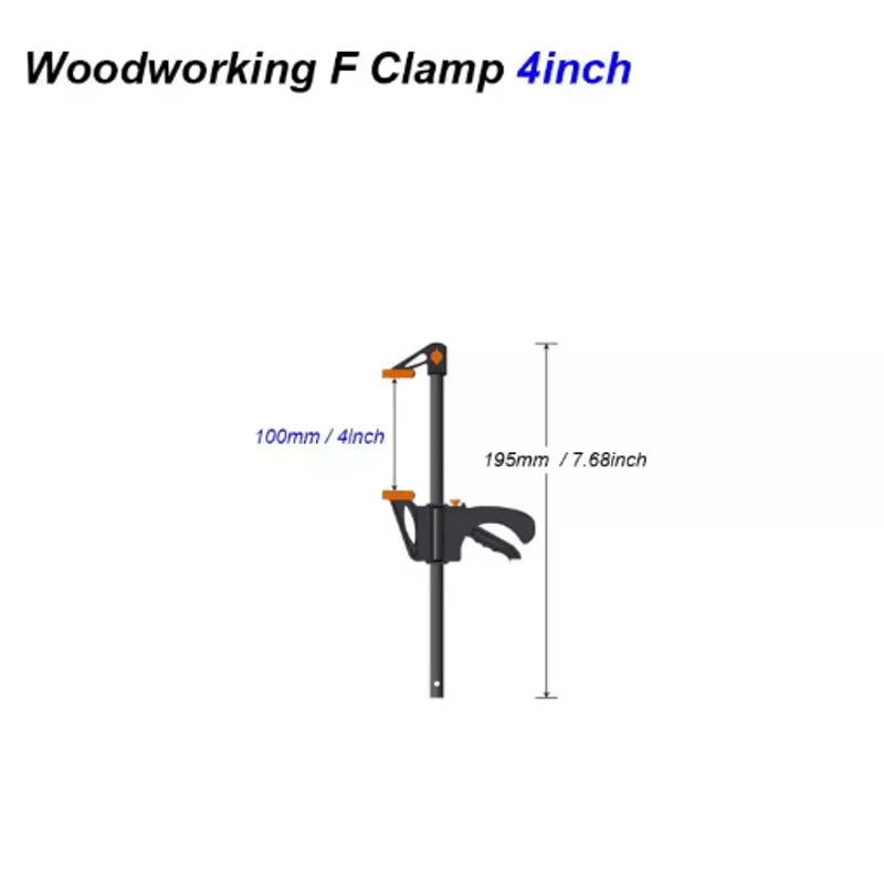 ClampPro Quick Release F Clamp 4 Ratchet Woodworking Squeeze Tool 2