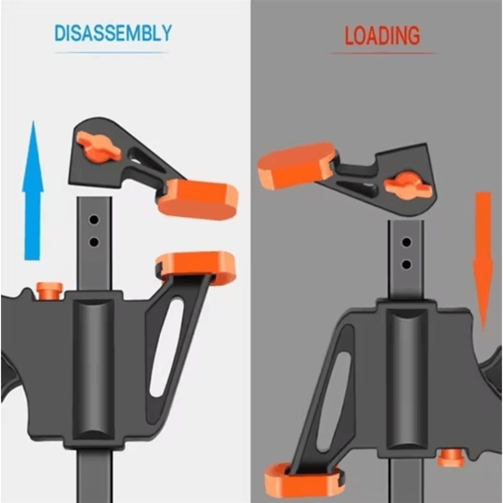 ClampPro Quick Release F Clamp 4 Ratchet Woodworking Squeeze Tool 3
