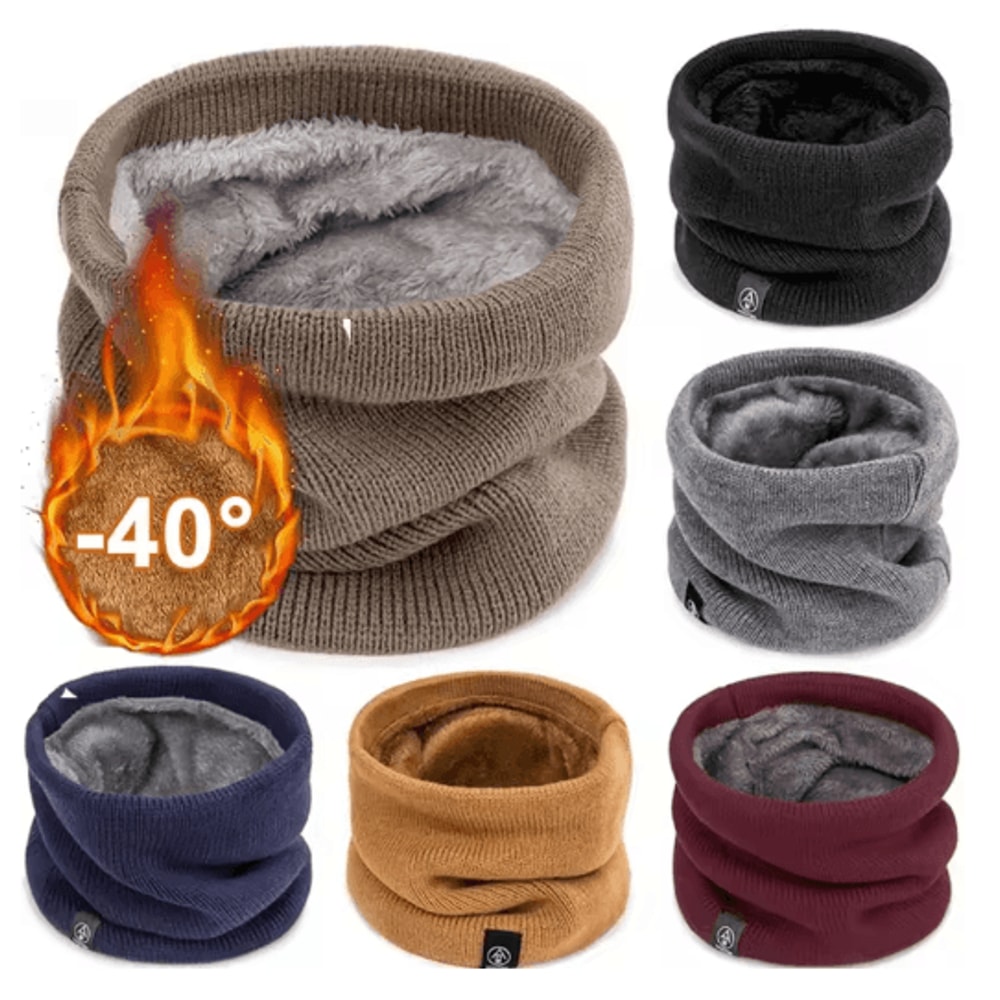 ThermaFlex Knitted Neck Warmer Soft Winter Sport Scarf For Men Women 0