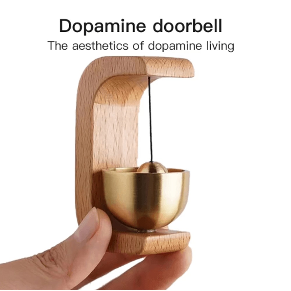 Calm DoorTone Magnetic Wind Bell Wooden Beech Door Chime With Copper Sound 5