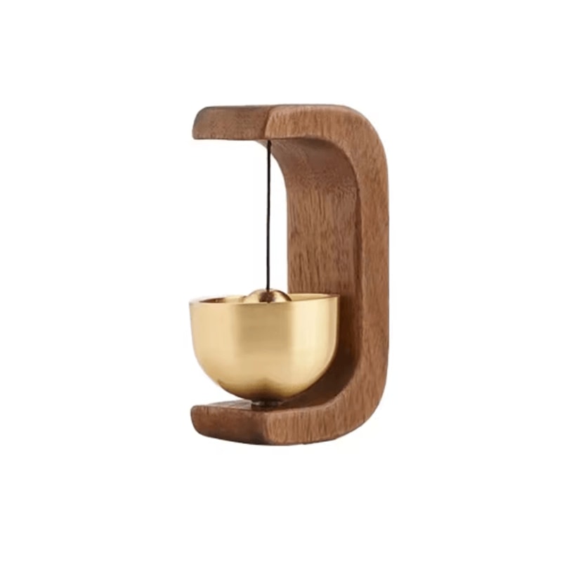Calm DoorTone Magnetic Wind Bell Wooden Beech Door Chime With Copper Sound 0