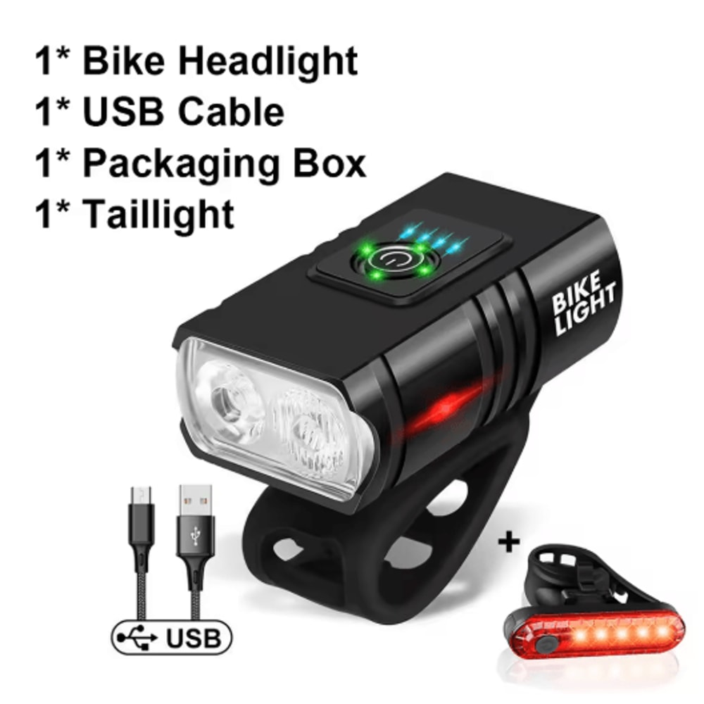 RideBeam T6 LED Bike Light USB Rechargeable High Beam Bicycle Headlight 1