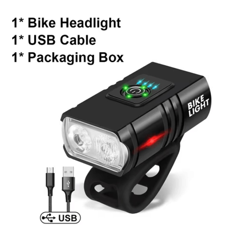 RideBeam T6 LED Bike Light USB Rechargeable High Beam Bicycle Headlight 2