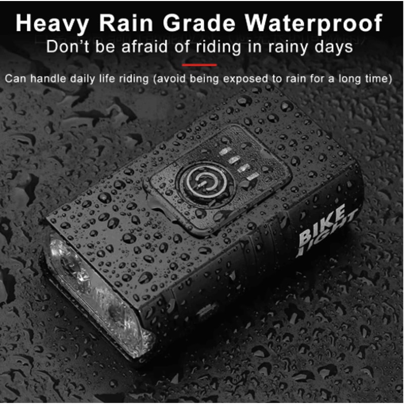 RideBeam T6 LED Bike Light USB Rechargeable High Beam Bicycle Headlight 7