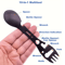 SurvivAll 6 In 1 Camping Spork Tool Whistle Knife Bottle Opener Combo 4