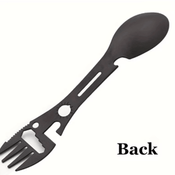 survivall 6 in 1 camping spork tool whistle knife & bottle opener combo