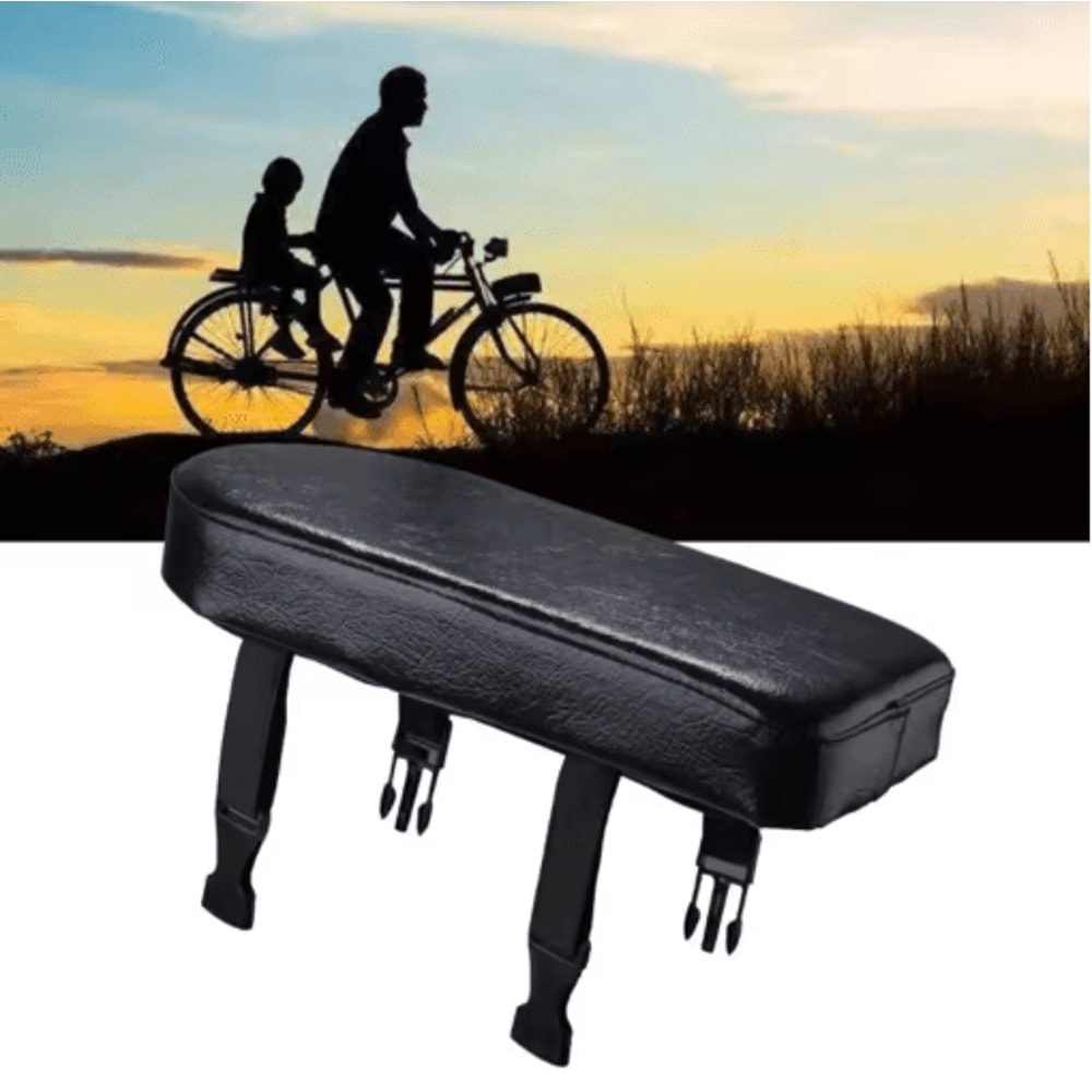 RideComfort Rear Bike Seat Cushion Set Passenger Backrest Foot Pedal Kit 2