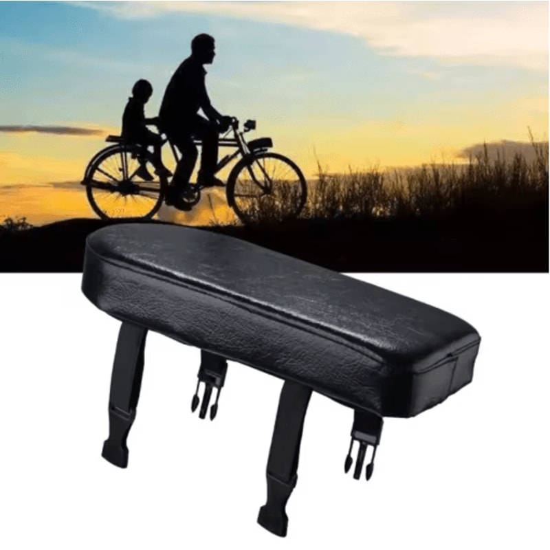 RideComfort Rear Bike Seat Cushion Set Passenger Backrest Foot Pedal Kit 2
