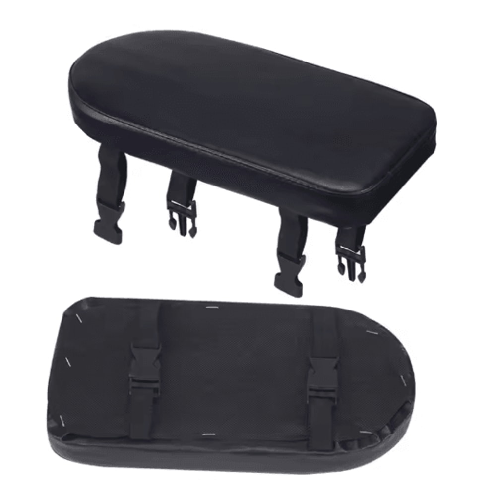 RideComfort Rear Bike Seat Cushion Set Passenger Backrest Foot Pedal Kit 4