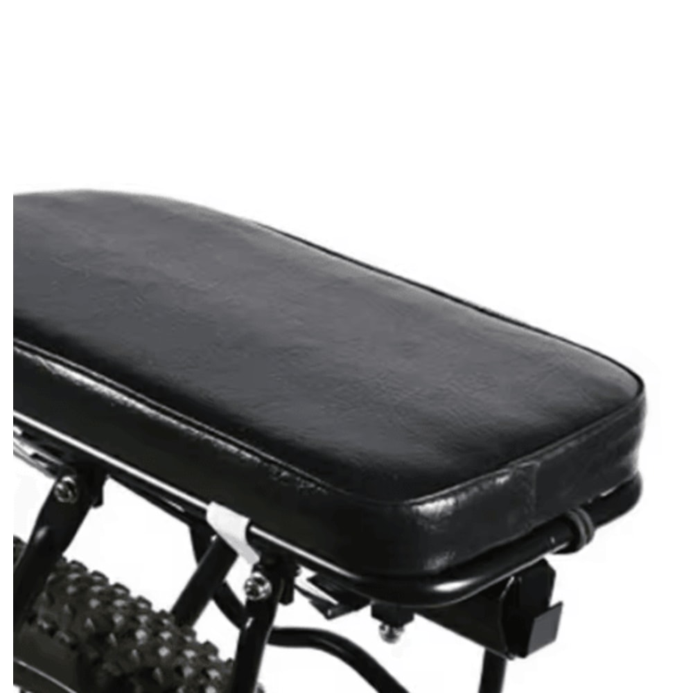 RideComfort Rear Bike Seat Cushion Set Passenger Backrest Foot Pedal Kit 5