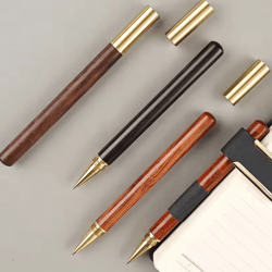 heritagecraft wooden ballpoint pen – vintage brass cap signature writing pen