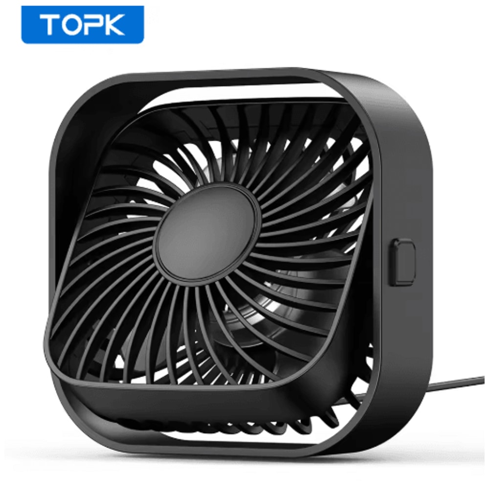 TOPK BreezeMini USB Desk Fan 3Speed Quiet Portable Fan With 360 Rotation 1