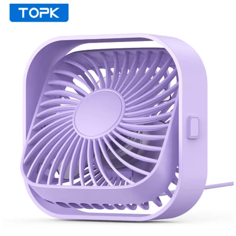TOPK BreezeMini USB Desk Fan 3Speed Quiet Portable Fan With 360 Rotation 2