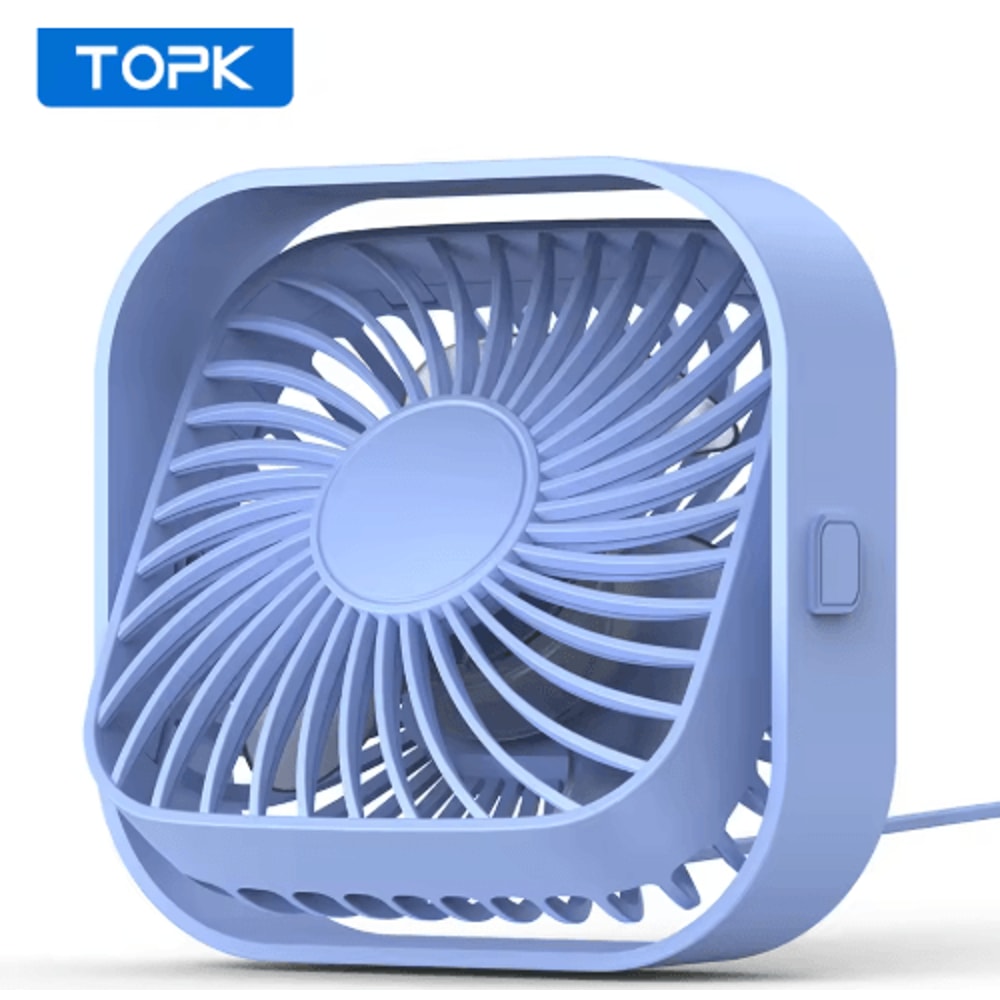 TOPK BreezeMini USB Desk Fan 3Speed Quiet Portable Fan With 360 Rotation 7