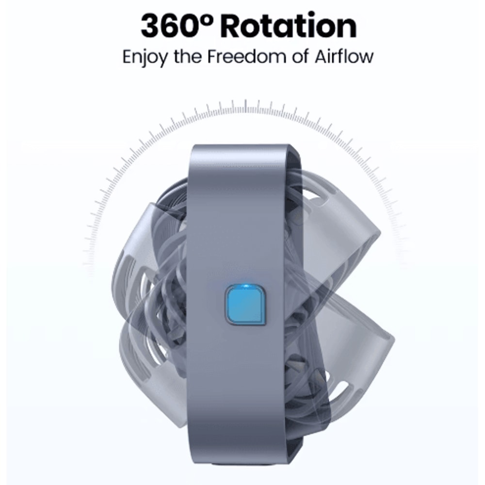 TOPK BreezeMini USB Desk Fan 3Speed Quiet Portable Fan With 360 Rotation 11