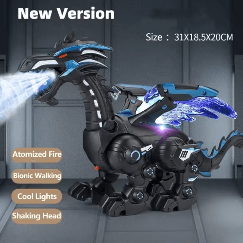 DinoBlaze Fire Breathing Dinosaur Toy Light Water Spray Interactive Model 1