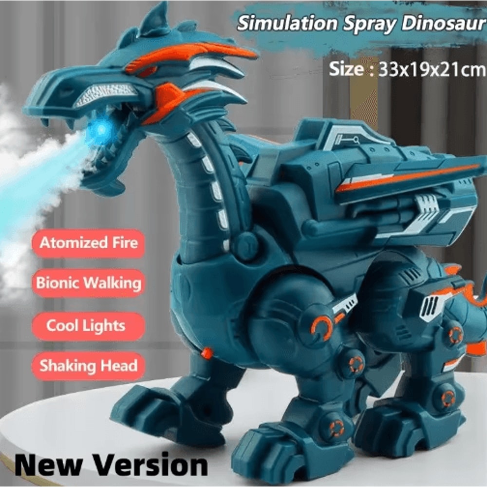 DinoBlaze Fire Breathing Dinosaur Toy Light Water Spray Interactive Model 2