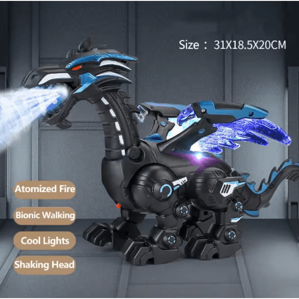 DinoBlaze Fire Breathing Dinosaur Toy Light Water Spray Interactive Model 3