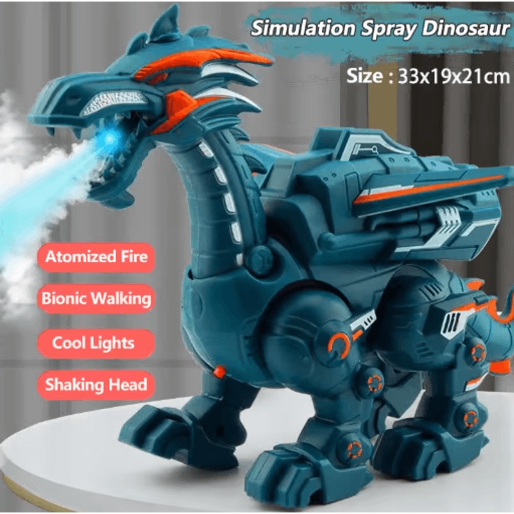 DinoBlaze Fire Breathing Dinosaur Toy Light Water Spray Interactive Model 4