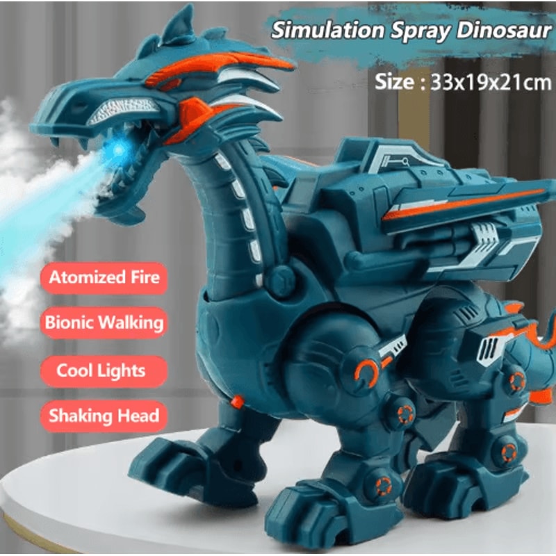 DinoBlaze Fire Breathing Dinosaur Toy Light Water Spray Interactive Model 4