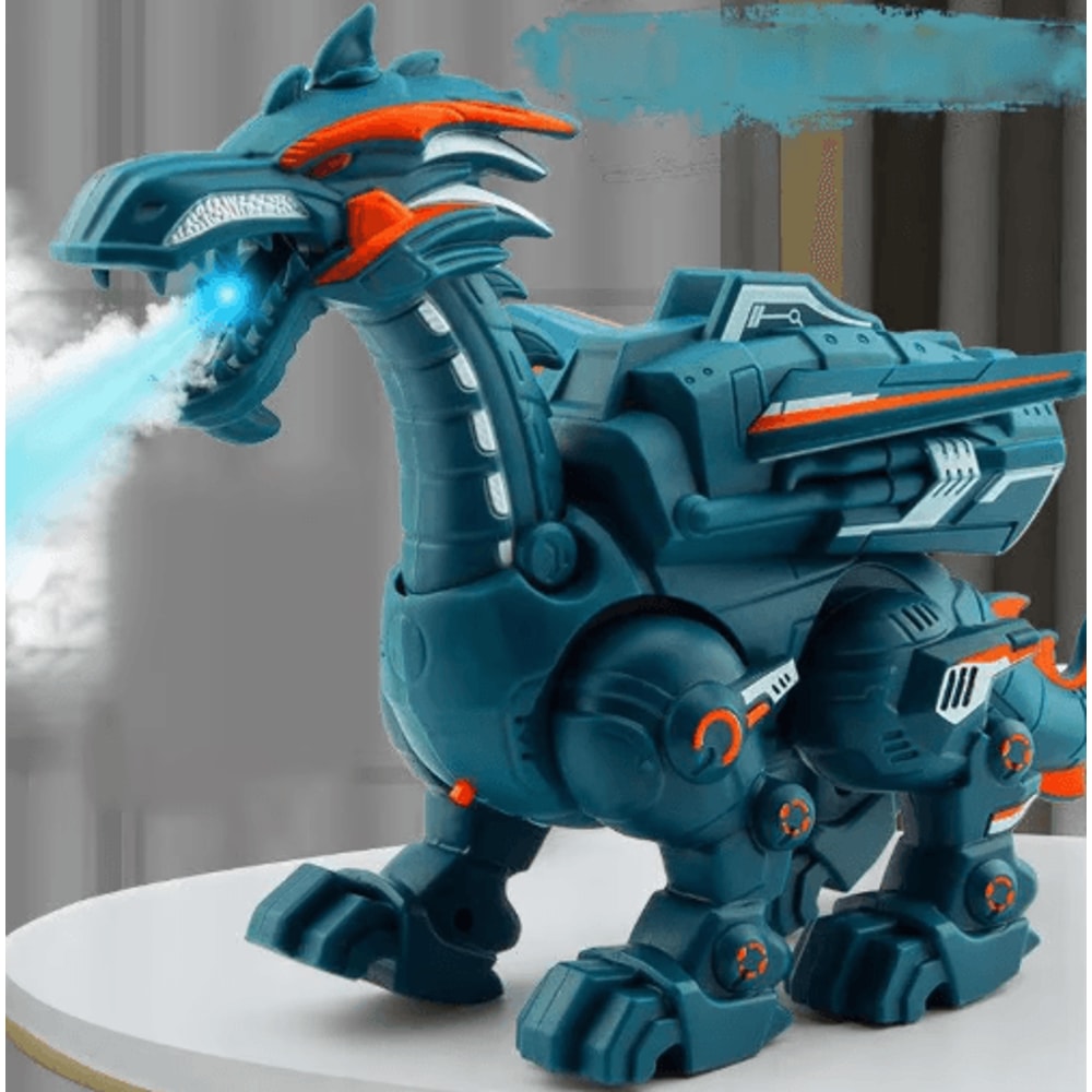 DinoBlaze Fire Breathing Dinosaur Toy Light Water Spray Interactive Model 8