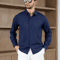 Mens WrinkleFree Long Sleeve Shirt Business Casual Solid Color Office Essential 1