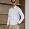 Mens WrinkleFree Long Sleeve Shirt Business Casual Solid Color Office Essential 2