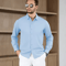 Mens WrinkleFree Long Sleeve Shirt Business Casual Solid Color Office Essential 5