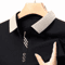 Mens Long Sleeve Polo Shirt Breathable Business Casual Solid Color Top 6