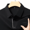 Mens Long Sleeve Polo Shirt With Badge Breathable Business Casual Top 4