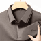 Mens Long Sleeve Polo Shirt With Badge Breathable Business Casual Top 0